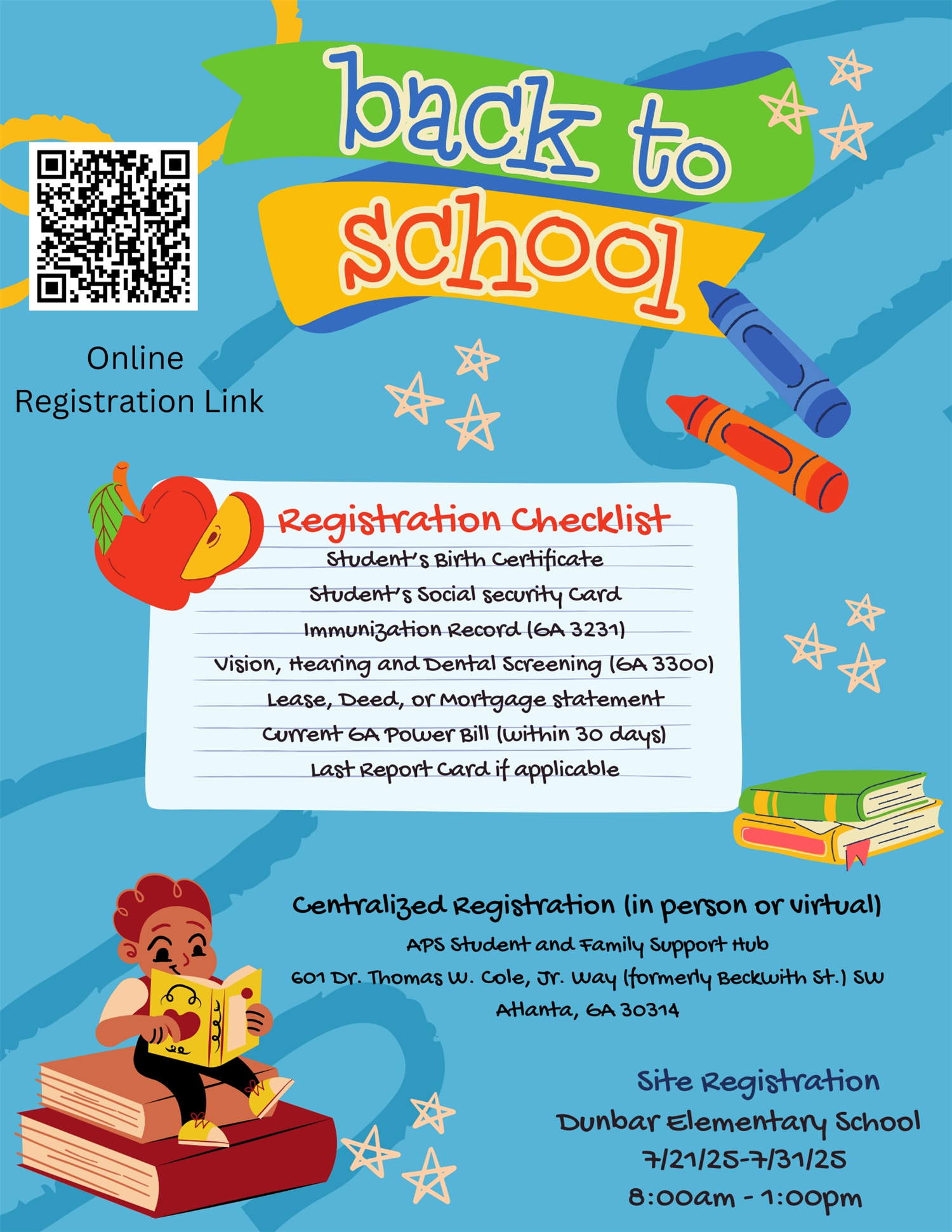 Registration begins July 21, 2025  Use the link to register online. https://sites.google.com/apsk12.org/osar/student-records?